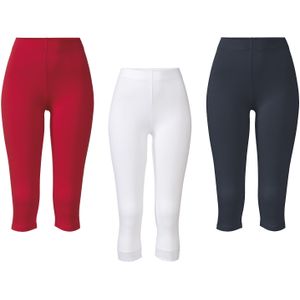 esmara® Damen Capri-Leggings, normale Leibhöhe, elastischer Bund