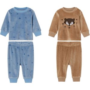 lupilu® Baby Velours-Pyjama, aus recyceltem Material