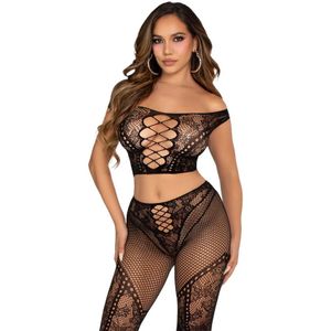 Leg Avenue Off Shoulder Crop Top en Legging
