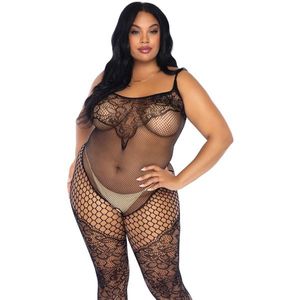 Kant en Net Tank Top Bodystocking