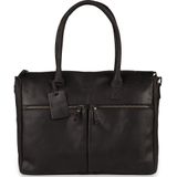 Burkely Valerie Vintage Business Schoudertas Black 16 inch