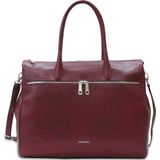 Laptoptas Gigi Fratelli Dames Leren Laptoptas 17 inch Romance Business ROM8007 Rubino