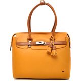 Berba Dames Leren Schoudertas Handtas Chamonix 125-322 Curcuma