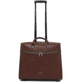 Trolley Gigi Fratelli Dames Leren Laptop Trolley 15.6 inch Romance Business ROM8015 Brandy