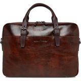 Laptoptas Castelijn & Beerens Heren Leren Laptoptas 15.6 inch RFID 2-vaks Rien Renzo Cognac