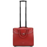 Trolley Gigi Fratelli Dames Leren Laptop Trolley 15.6 inch Romance Business ROM8015 Rood