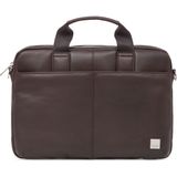 Knomo Stanford Small Leather Briefcase Brown 13 inch
