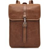 Laptoptas Castelijn & Beerens Leren Laptop Rugzak 15.6 inch RFID Carisma Elena Lichtbruin
