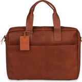 Burkely Leren Laptoptas 15.6 inch Fundamentals Vintage River Worker Cognac