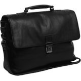 Chesterfield Leren Laptoptas Aktetas 15.6 inch Iowa Zwart