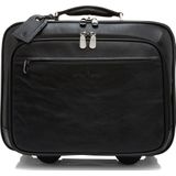 Laptoptas Castelijn & Beerens Heren Leren Laptop Trolley 15.6 inch Firenze Zwart