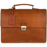 Burkely Dean Vintage Aktetas 3-vaks Cognac