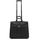 Trolley Gigi Fratelli Dames Leren Laptop Trolley 15.6 inch Romance Business ROM8015 Zwart