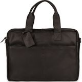 Burkely Leren Laptoptas 15.6 inch Fundamentals Vintage River Worker Zwart