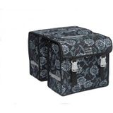 New Looxs Dubbele fietstas Fiori Midi Zarah black