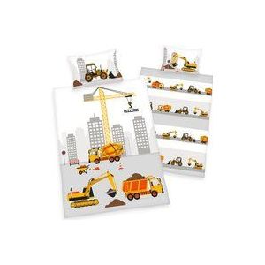babybest® Bettwäsche Baustellenfahrzeuge 100 x 135 cm