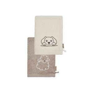 Sterntaler Waschhandschuhe 2er Pack Bauernhof sand