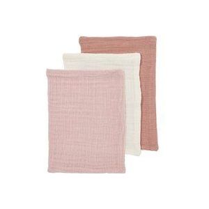 Meyco Baby Uni Waschhandschuhe 3 r Pack Soft Rose/Rose/Naturel