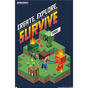 Trends International Poster Minecraft Poster Create, Explore, Survive 55,9 x 86,4 cm