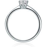 Trilani Silberring Verlobungsring aus 925 Sterling Silber, mit Zirkonia