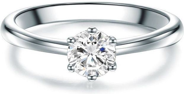 Trilani Silberring Verlobungsring aus 925 Sterling Silber, mit Zirkonia