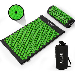 INTEY Akupressurmatte Nadelmatte Akupressur Akupunkturmatte (Set), mit Kissen, inkl. Tasche
