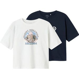 Name It Kurzarmshirt NKFVEEN 2P SS RLX TOP (Packung, 2-tlg)