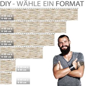 Stickerprofis Küchenrückwand STEINWAND ASHLAR, (Premium), 1,5mm, selbstklebend, hält auf besonders vielen Öberflächen