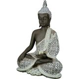 GILDE Buddhafigur Buddha Mangala braun-weiß (1 St)