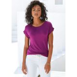 Vivance Kurzarmshirt mit Gummizug im Bund aus weichem Viskose-Stretch