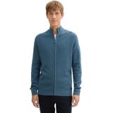 TOM TAILOR Strickjacke mit Logo Stickerei