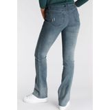 Arizona Bootcut-Jeans Ultra-Stretch ausgestellte Beinform, modischer Used-Look, normale Leibhöhe