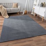 Paco Home Teppich Sevilla 521, rechteckig, Höhe: 16 mm, Kurzflor, Uni Farben, weich & kuschelig, Hoch-Tief Effekt, Wohnzimmer