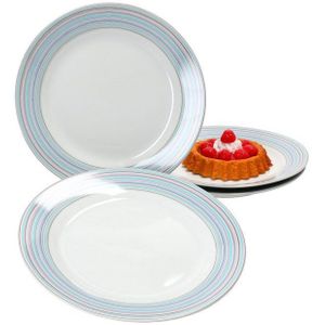 Ritzenhoff & Breker Frühstücksteller 4er Set Dessert- Kuchenteller Doppio Circle 20,5cm Ritzenhoff & Breker