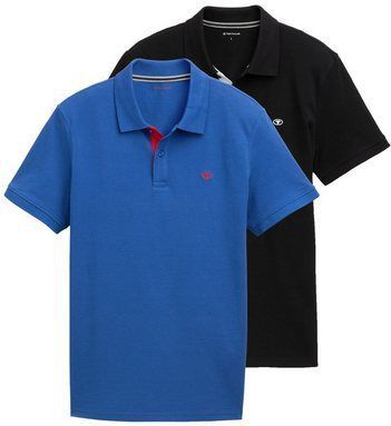 TOM TAILOR Poloshirt (Packung, 2-tlg) im Doppelpack