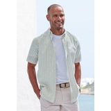 John Devin Kurzarmhemd Regular Fit, Streifenhemd mit Button-down-Kragen aus reiner Baumwolle