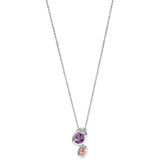 CELESTA Kette mit Anhänger 925 Silber Amethyst + Rosenquarz