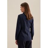 seidensticker Klassische Bluse Schwarze Rose Langarm Kragen Uni