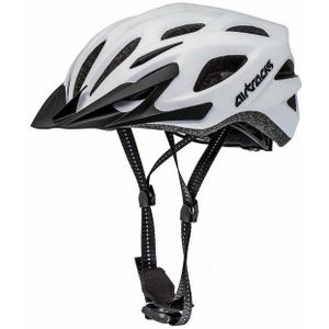 Airtracks Fahrradhelm Fahrradhelm Savage S/M (53-58cm), L/XL (58-63cm) (KJ-201 für Herren und Damen - EPS Körper), + IN MOULD / Neon Weiß Schwarz Matt
