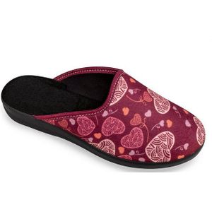 PADERO Damen Pantolette Hausschuh für breite Füße