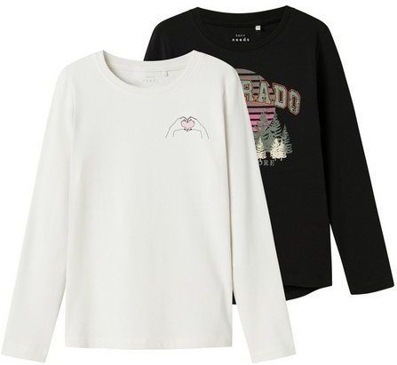 Name It Langarmshirt NKFVIX 2P LS TOP (Packung, 2er-Pack)