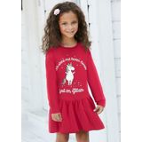 KIDSWORLD Jerseykleid Einhorn festliche Anlässe, kniefreie Länge, aus Baumwollmischung