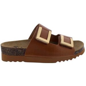 Scholl Scholl Monterey 2 Straps Pantolette Cognac Vintage leather - Glattlede Pantolette