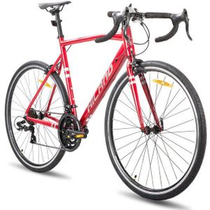 HILAND Rennrad 28 Zoll Rennrad, City Pendler Fahrrad für Männer Frauen, Leichtgewicht Aluminium Rahmen, 14-Gang, Felgenbremse