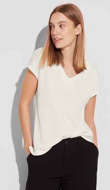 STREET ONE V-Shirt aus softer Viskose