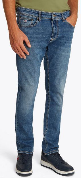 Tommy Jeans Gerade Jeans SCANTON SLIM BI0234 Mit Markenlabel aus Leder hinten