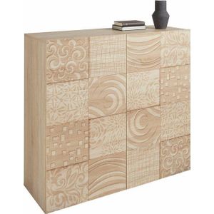 INOSIGN Highboard Miro, Breite 121 cm mit dekorativem Siebdruck