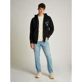 Tommy Jeans Plus Sweatjacke TJM REG SIG TWIST ZIPTHRU EXT in Großen Größen, Logostickerei am Ärmel, Kängurutasche