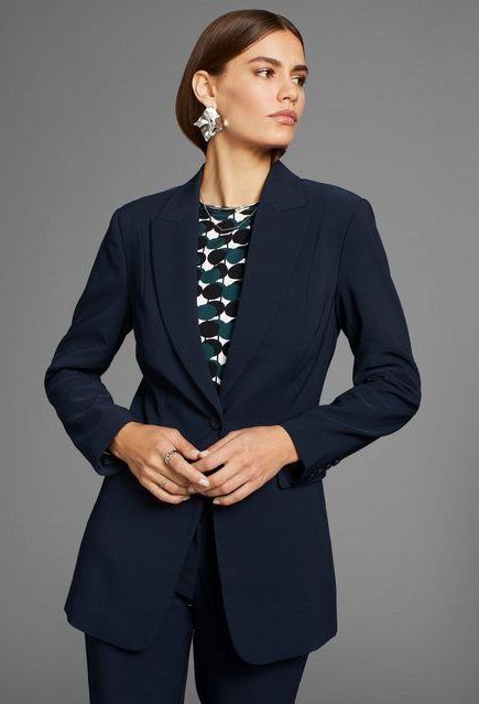 HECHTER PARIS Longblazer ohne Kragen