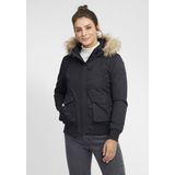 OXMO Winterjacke OXAcila Wattierte Winterjacke mit Kapuze und abnehmbarem Kunstfellkragen